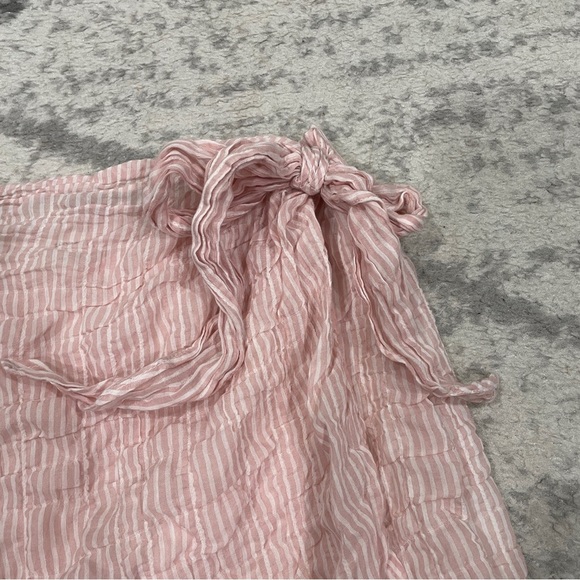 Cloth & Stone By Anthropologie Pink Striped Mini Wrap Skirt - Picture 4 of 11